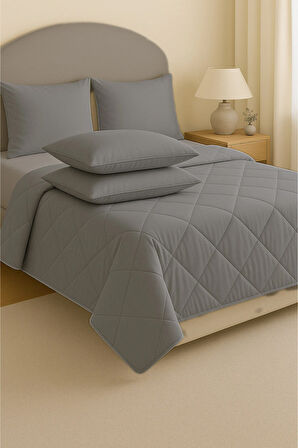 Formeya Antrasit Çift Kişilik Yastık ve Yorgan Seti-195*215