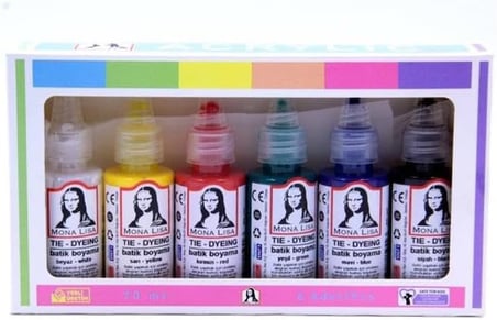 Batik Boyası 40ml 6 Renk 1 Paket Südor Batik Boyama Seti 40ml x 6 lı Kumaş Boyama Batik Seti