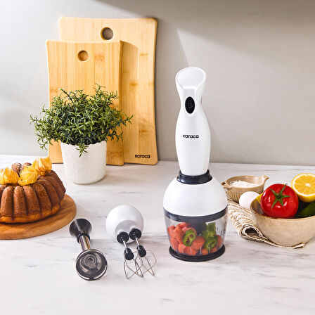 Karaca Pro-Midi Plus 3'lü Blender Set Pearl White 1000w