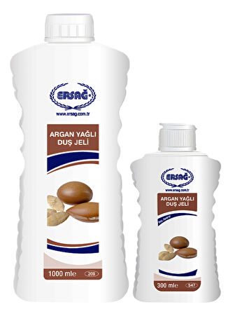 Ersağ Aparatlı Argan Yağlı Duş Jeli 1000 ml