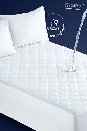 Kapitone Fitted Full Kenar Su Sıvı Geçirmez %100 Pamuk Yatak Koruyucu Alez Tek Çift Battal 10 Ebat