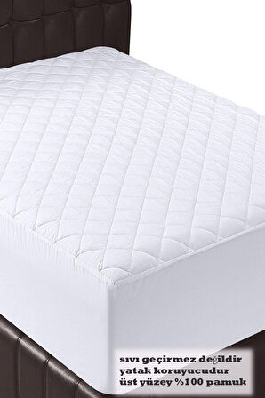 Pamukkale Alez Kapitone Fitted Yatak Koruyucu %100 Pamuk Alez 90x200
