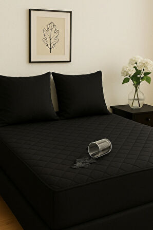 Formeya Adelya Siyah Kapitone Sıvı Geçirmez Alez