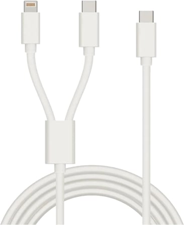 2in1 5A 120W Type-C to Type-C ve Lightning Hızlı Data ve Şarj Kablosu 120cm SX31C