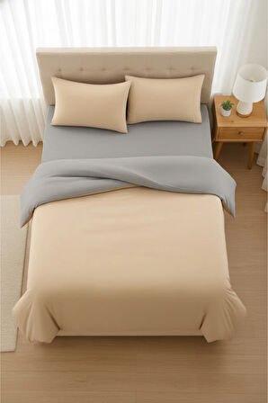 Lastikli Çarşaflı Nevresim Takımı Çift Kişilik ( 2 Adet Yastık Kılıflı)