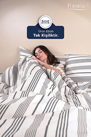 Modern Ultra Comfort Lastikli Çarşaflı Pamuklu Tek Kişilik Nevresim Takımı ( 1 Adet Yastık Kılıflı)