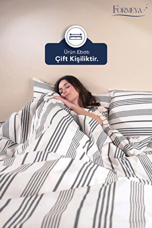 Modern Ultra Comfort Lastikli Çarşaflı Pamuklu Çift Kişilik Nevresim Takımı ( 2 Adet Yastık Kılıflı)