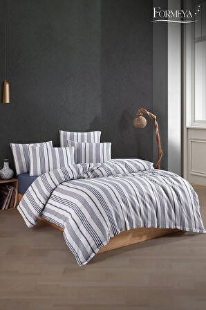 Modern Ultra Comfort Lastikli Çarşaflı Pamuklu Çift Kişilik Nevresim Takımı ( 2 Adet Yastık Kılıflı)