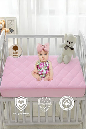 %100 Pamuk Kapitone Fitted Su Sıvı Geçirmez Bebek Alezi-Çocuk Alezi, Park Yatak Beşik Yatak Alezi