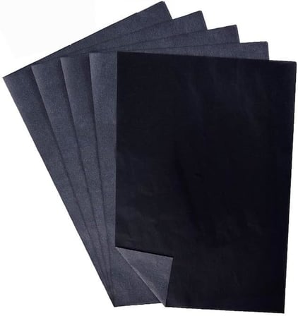 Karbon Kağıdı A3 5 Adet 29,7x42 cm Renkli Karbon Kağıdı Kopya Kağıdı Transfer Kağıdı Siyah