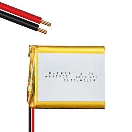 Powermaster 905565 3.7V 5000mAh Lityum Polimer Pil