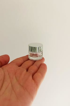 Mini Şeffaf Cam Kavanoz, 10 ml Hacimli, Sızdırmaz Aynalı Kapaklı, Krem ve Kozmetik Saklama Kutusu, Lip Balm 1 Adet