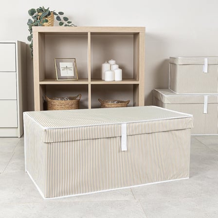 Çok Amaçlı Düzenleyici Kapaklı Sandık Tipi Kutu Hurç Organizer (70 x 40 x 30, Kahverengi)
