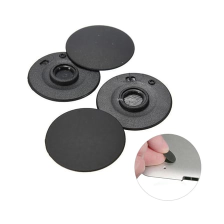 MacBook Pro A1425 A1502 A1398 uyumlu alt kapak rubber feet 4 adet kauçuk ayak seti kaydırmaz yüzey kolay montaj titreşim önleyici uzun ömürlü yedek parçaSiyah