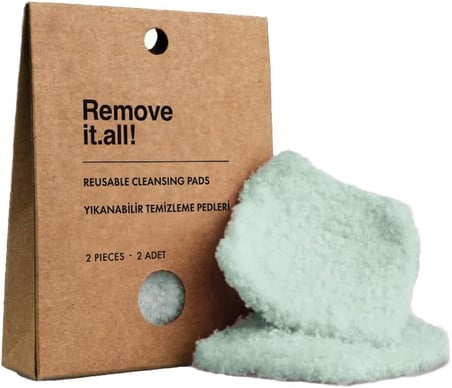 Remove it.all! Yıkanabilir Temizleme Pedleri 2 Adet Reusable Cleansing Pads 2 Pieces