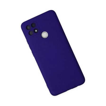 Oppo A15 Kılıf Nano içi Kadife Silikon - Mor