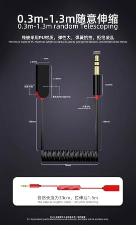 KY 223 CAR AUX CABLE SPRİRAL KABLOLU AUXJACK USB BLUETOOTH AUX, Bluetooth Car Receiver Aux FİYAT PERFORMANSTA BİR NUMARA BENZERLERİNE İKİ KAT FAZLASINI ÖDEMENİZE GEREK YOK !!!!