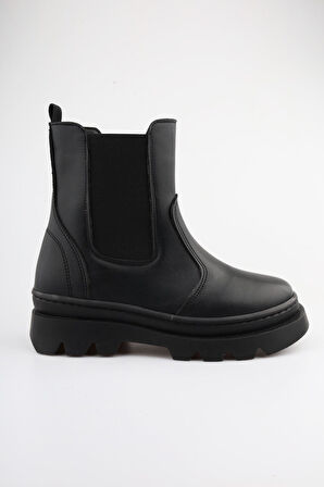 Yüksek Taban Lastikli Fermuarlı Çocuk Bot 