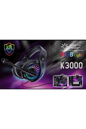 K3000 Gamelone Rgb Led Işıklı Kulaküstü Kulaklık