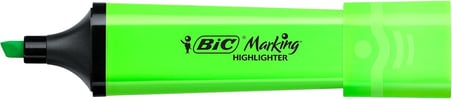 Bic Marking Flat Higlighter Fosforlu Kalem 12'Li Kutu, Yeşil Fosforlu Kalem, Su Bazlı, Hızlı Kuruyan Mürekkep