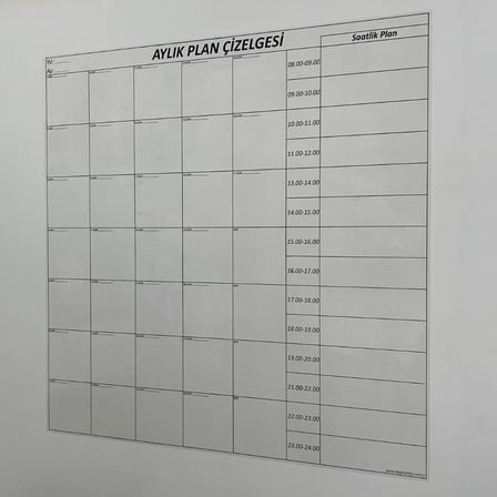 ® Aylık Planlayıcı Manyetik Duvar StickerıTakvim Plan Çizelgesi 100 * 110 cm