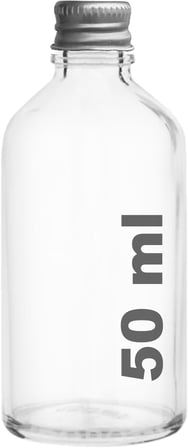 50 cc Gümüş Metal Kapaklı Hediyelik Shot Şişesi 50 ml Kolonya Koku Süs Küçük Şeffaf Cam Şişe 6 Adet