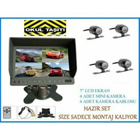 AUDİOMAX MX2037R SERVİS ARAÇLARI İÇİN 4 KAMERALI KAYIT SİSTEMİ