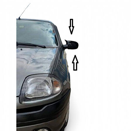 RENAULT CLİO 2 YARASA AYNA KAPAĞI FİBER SİYAH BOYALI
