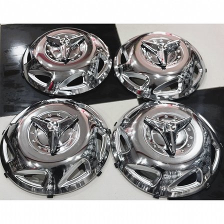 TRANSİT TEK TEKER -JUMBO-SPRİNTER-GRAFTER 16'' İNÇ PASLANMAZ KROM JANT KAPAĞI 4 ADET 4 KOLLU M.F.