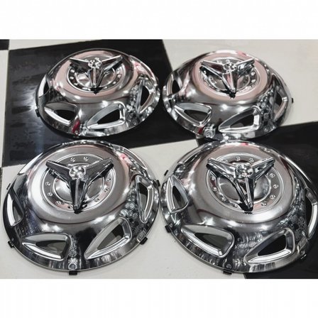 TRANSİT TEK TEKER -JUMBO-SPRİNTER-GRAFTER 16'' İNÇ PASLANMAZ KROM JANT KAPAĞI 4 ADET 4 KOLLU M.F.