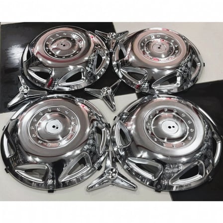 TRANSİT TEK TEKER -JUMBO-SPRİNTER-GRAFTER 16'' İNÇ PASLANMAZ KROM JANT KAPAĞI 4 ADET 4 KOLLU M.F.