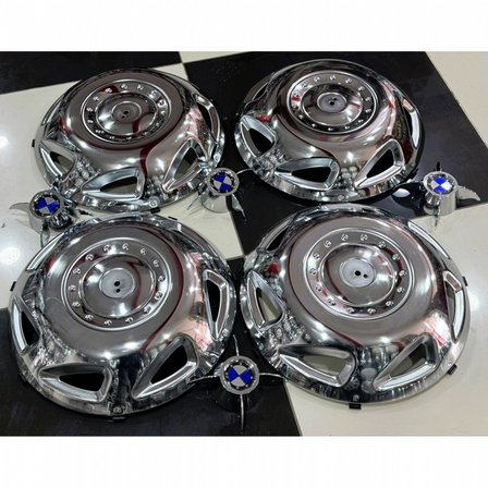MASTER-DUCATO-DALLİ-JUMPER 16'' İNÇ PASLANMAZ KROM JANT KAPAĞI 4 ADET 4 KOLLU M.F.