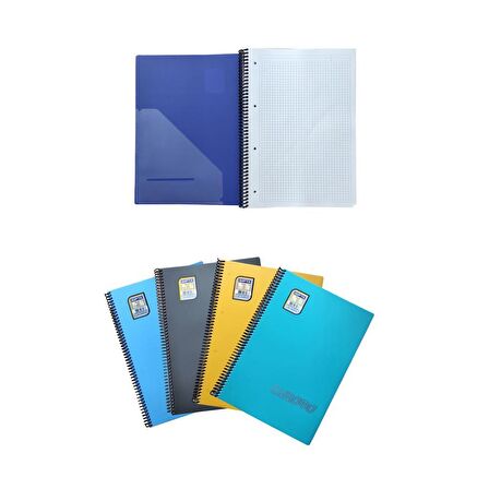 Gıpta Chromo 60 Yp. A4 Spiralli Pp. Kapak Defter Kareli 4'lü