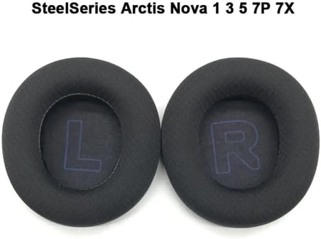 Steelseries Arctis Nova 1/1X/1P/3/4/4P uyumlu Kulaklık pedi, sünger yastığı 4X/5/5P/5X/7/7X/7P Kulak Yastıkları,köpük minder-SİYAH