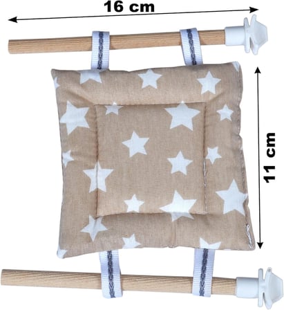 X-Perk Kuş Yatağı Yumuşak Dokulu Kumaş Kuşlar için Yatak Kuş Yatak En 11 Cm Boy 11 Cm