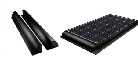 ALÜMİNYUM GÜNEŞ PANELİ BRAKETİ (670MM) (SİYAH)