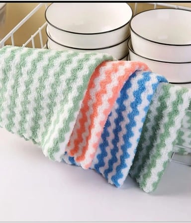 3 Adet Mikrofiber Temizlik Bezi Waffle Mutfak Bezi Polar Mercan Temizlik Bezi 30x30 Cm KARIŞIK Tek Ebat 30 x 30