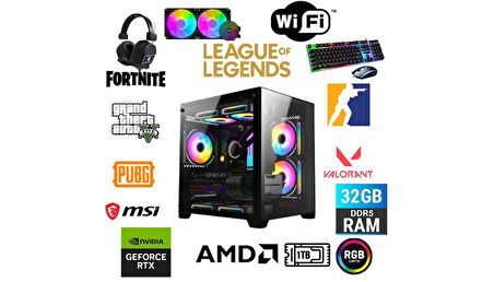 DFS Gaming ECO 77X-RYZEN 7 5700X-B550M-RTX 5060 8GB-32GB RAM-1TB M.2 SSD-SIVI SOĞUTMALI-OYUNCU BİLGİSAYARI