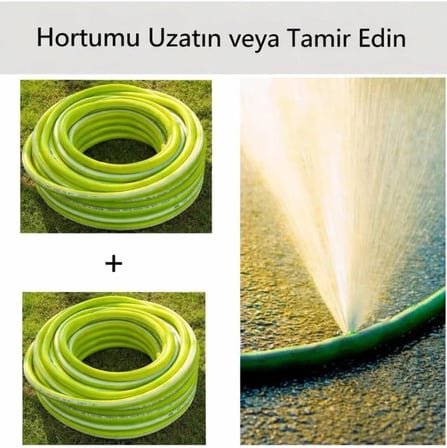 1/2 Lux Hortum Eki, Bahçe Hortumu Hızlı Bağlantı Aparatı, Dayanıklı Sulama Adaptörü, 3 Adet