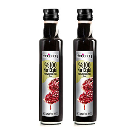 Doğanay %100 Doğal Nar Ekşisi 250 Ml Cam Şişe x 2 Adet