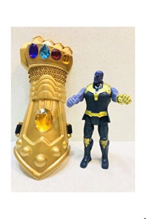 Mavi Işıklı Thanos Ve Eldiveni 2 Li Oyuncak Figür Thanos