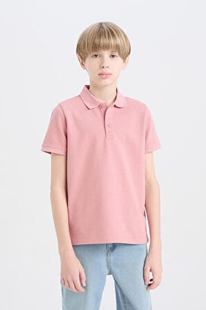 Erkek Çocuk Basic Düz Kısa Kollu Polo Tişört