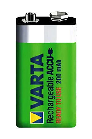 9v 200mah Şarjlı Pil