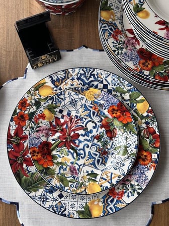 Porselen Yemek Takımı 24 Parça 6 Kişilik İtaly Garden