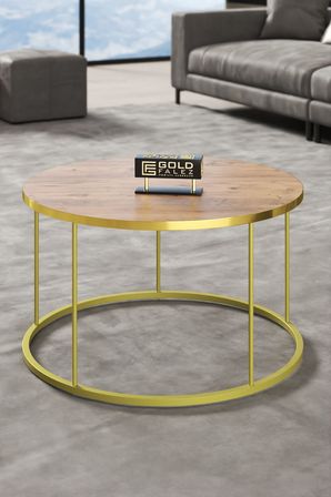 Orta Sehpa Ve Zigon Sehpa Terra Set Gold
