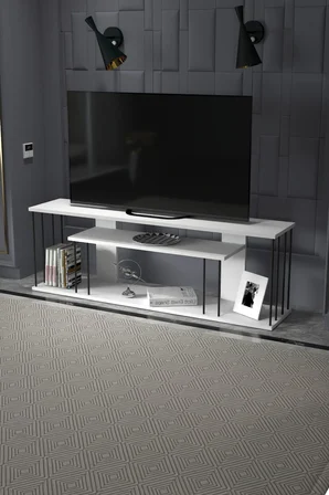 Tv Sehpası Tv Ünitesi Raflı 140 Cm Gzd Plus 