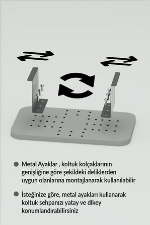 Yan Sehpa Ayarlanabilir Tepsi Dikdörtgen Dekoratif Modern Yatay Dikey Koltuk Sehpası 