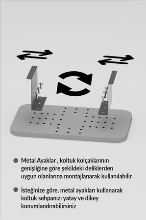 Yan Sehpa Ayarlanabilir Tepsi Dikdörtgen Dekoratif Modern Yatay Dikey Koltuk Sehpası 