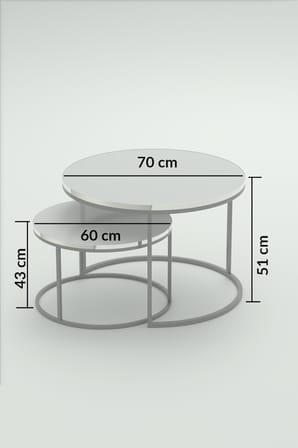 Orta Sehpa Ikili Lüx Specıal Gümüş