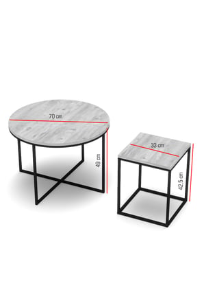 ORTA SEHPA VE ZİGON SEHPA OVAL LÜX 5'Lİ SET 